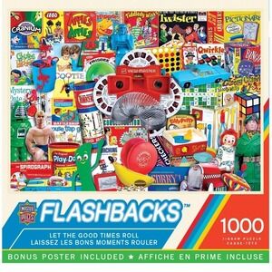 MasterPieces Flashbacks Retro Toys 1000 Piece Jigsaw Puzzle 51803 New